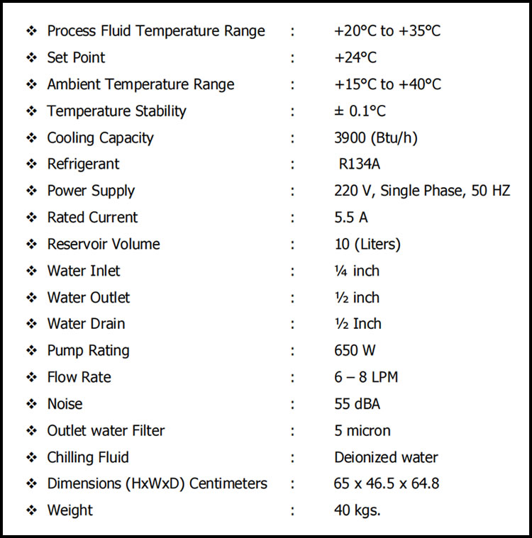 Laser Chiller – KLC IT 005 best specification